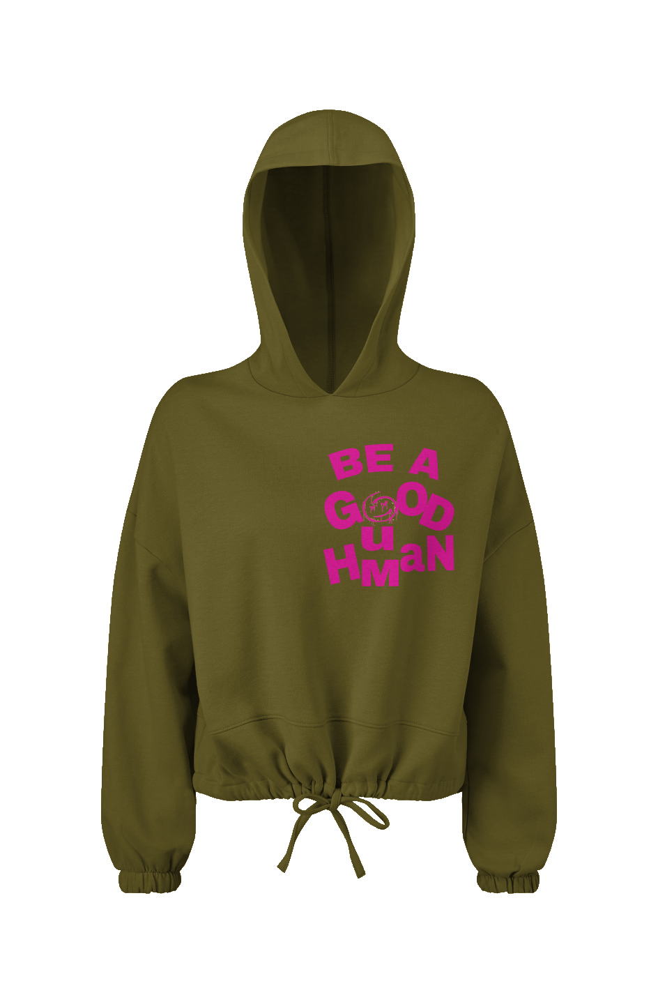Good Human Ladies Cropped Oversized Hoodie