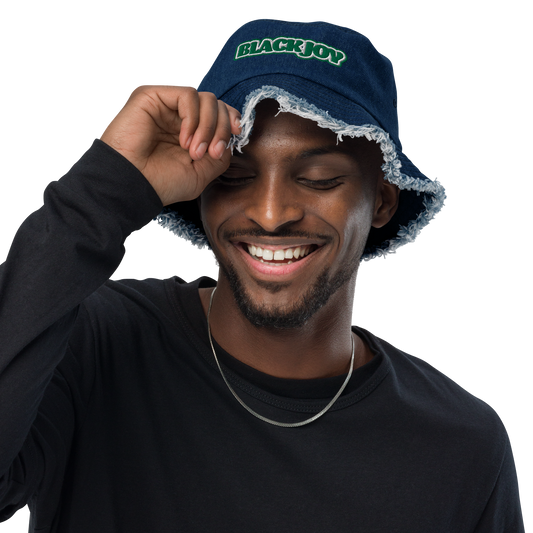 Black Joy denim bucket hat
